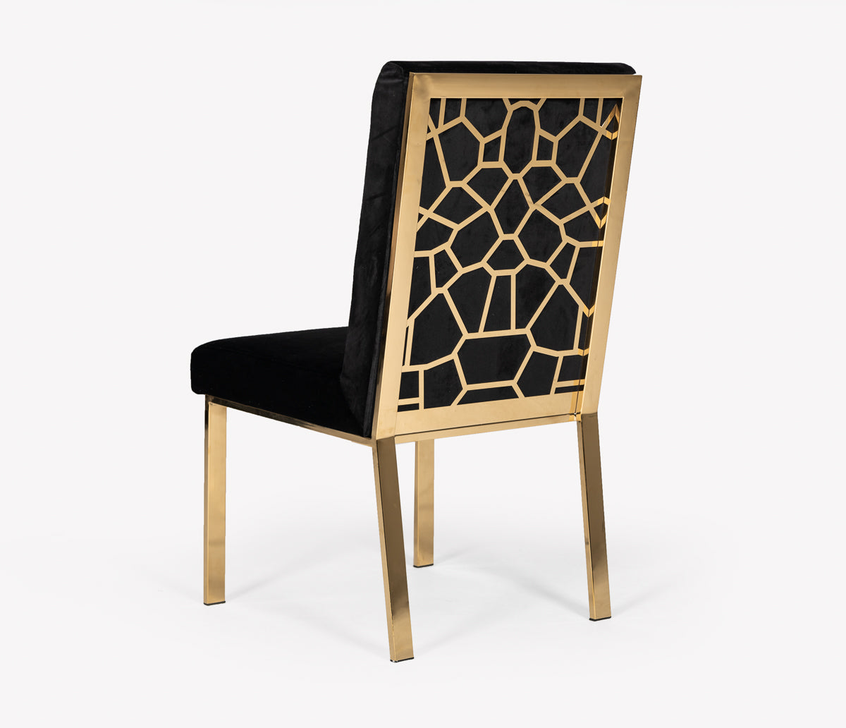 Modrest Reba Modern Velvet Gold Dining Chair (Set of 2)-Dining Chair-VIG-Wall2Wall Furnishings