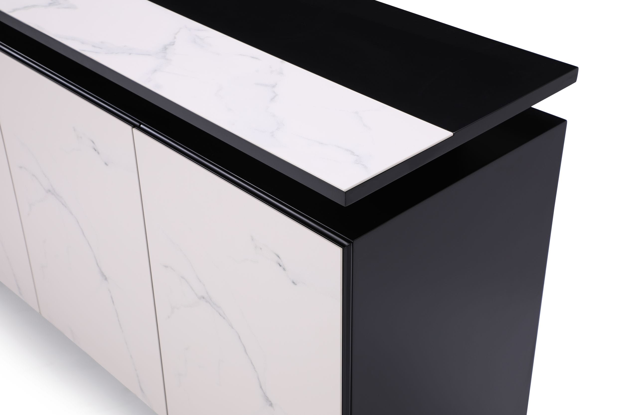 Modrest Schulz - Modern Black & White Ceramic Buffet-Buffet-VIG-Wall2Wall Furnishings