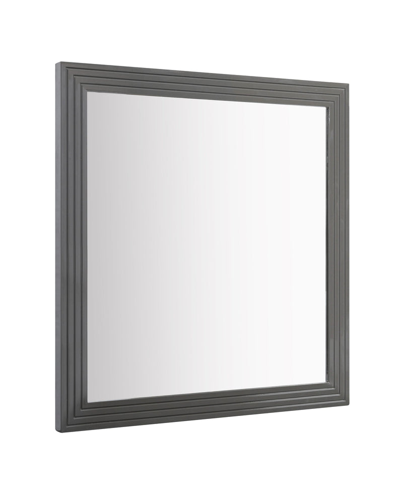 Modrest Splendor - Grey High Gloss Slatted MIrror-Mirror-VIG-Wall2Wall Furnishings