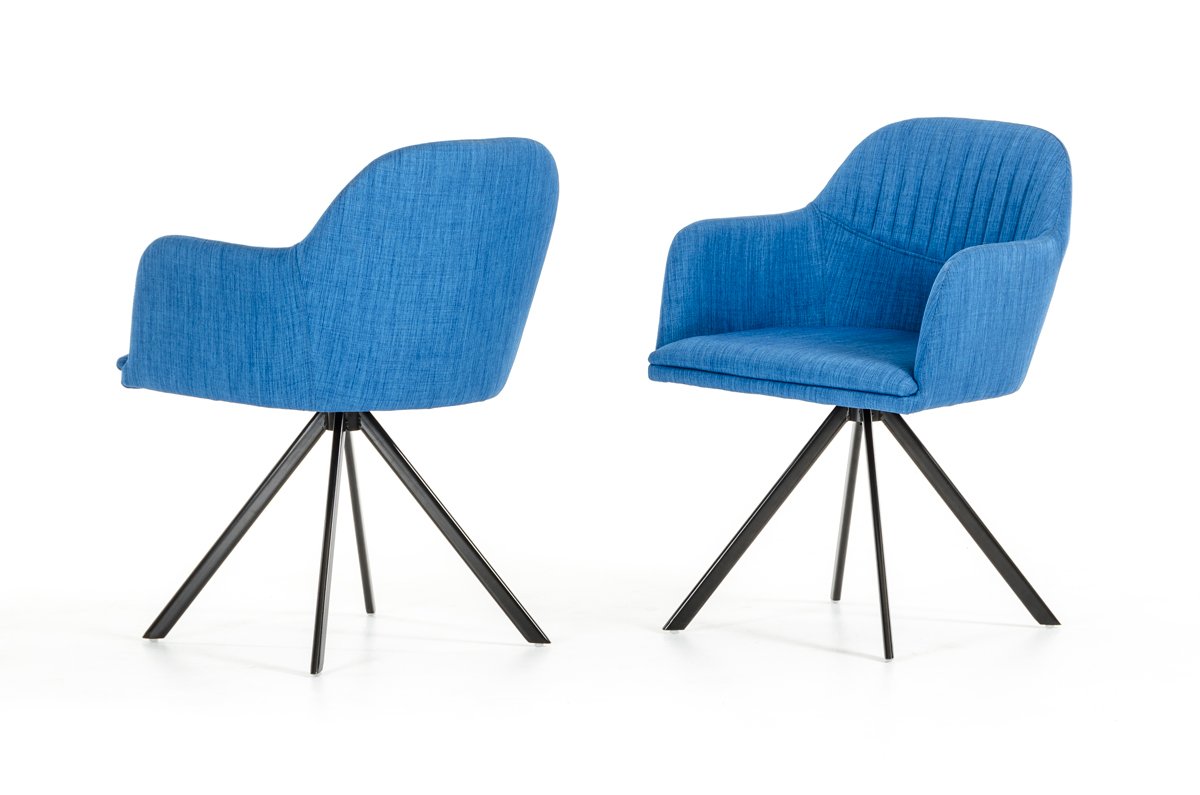 Modrest Synergy Modern Fabric Dining Arm Chair-Dining Chair-VIG-Wall2Wall Furnishings