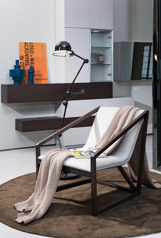 Divani Casa Taranto - Modern Grey Eco-Leather Lounge Chair-Lounge Chair-VIG-Wall2Wall Furnishings