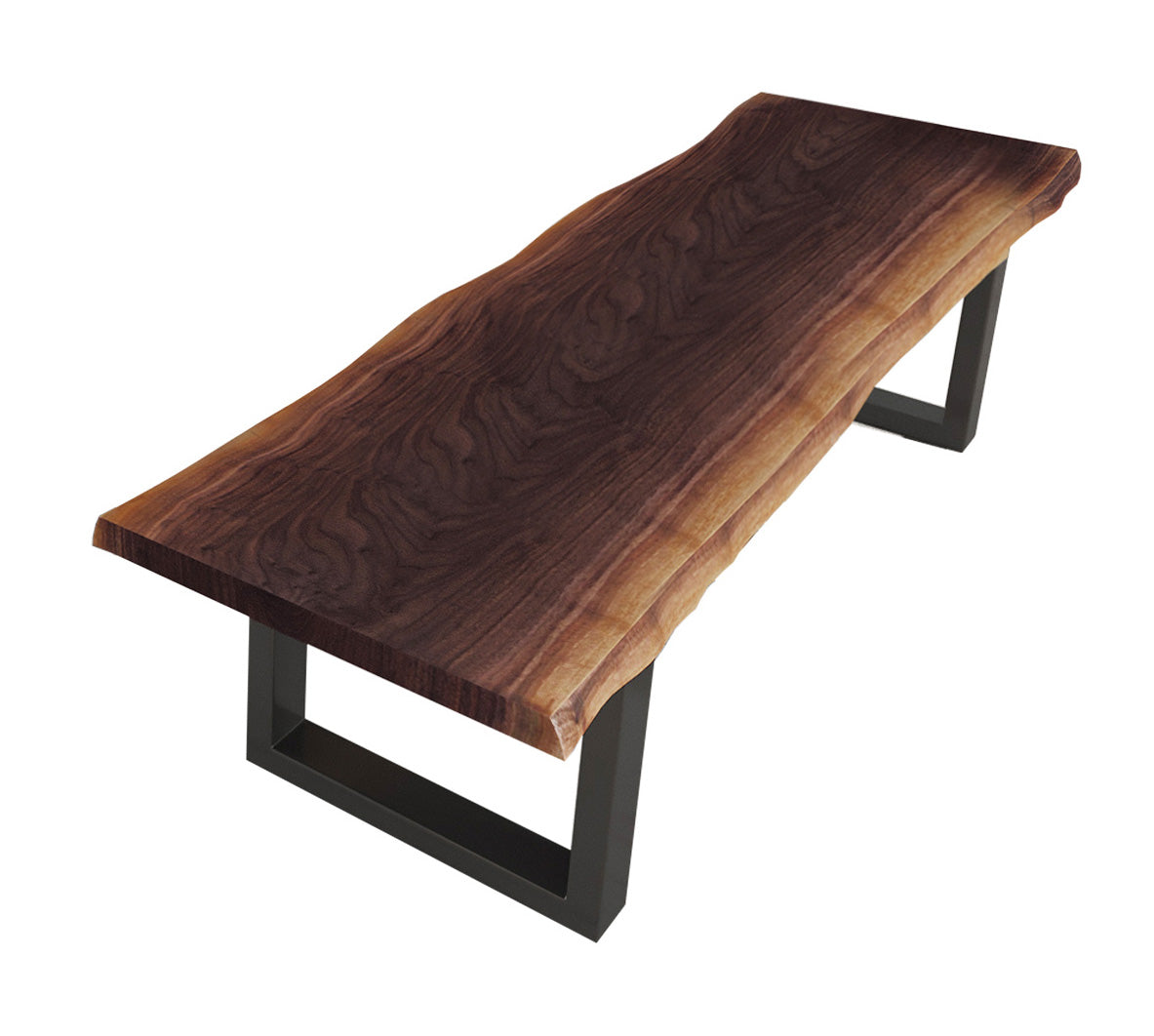 Modrest Taylor Modern Live Edge Wood Small Dining Bench-Bench-VIG-Wall2Wall Furnishings