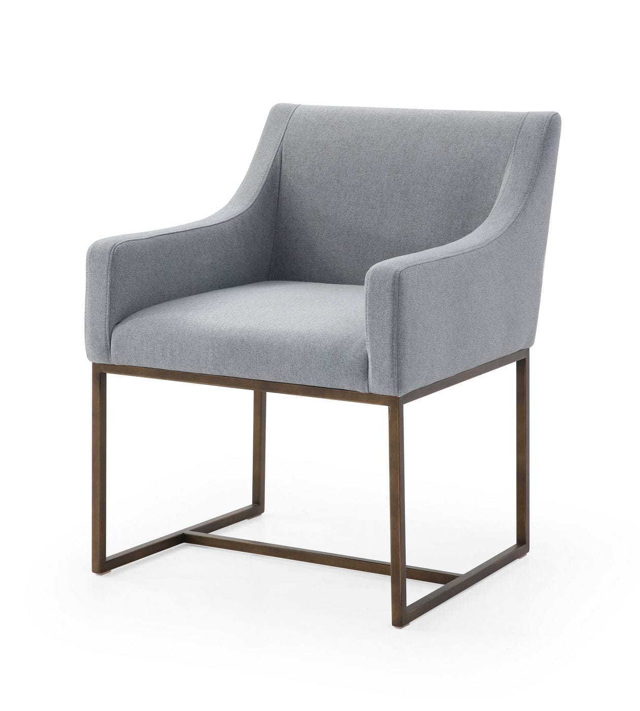 Modrest Elijah - Modern Grey & Copper Antique Brass Dining Chair-Dining Chair-VIG-Wall2Wall Furnishings