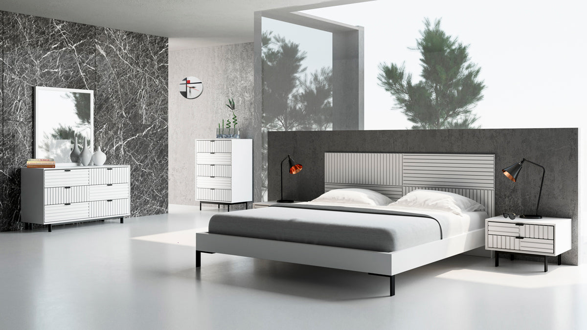 Nova Domus Valencia Contemporary White Bedroom Set-Bedroom Set-VIG-Wall2Wall Furnishings