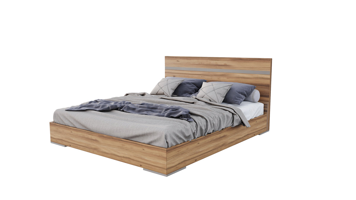 Nova Domus Lorenzo Italian Modern Light Oak Bed-Bed-VIG-Wall2Wall Furnishings