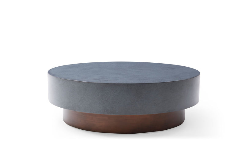 Modrest Zachary - Modern Metal & Antique Copper Coffee Table-Coffee Table-VIG-Wall2Wall Furnishings