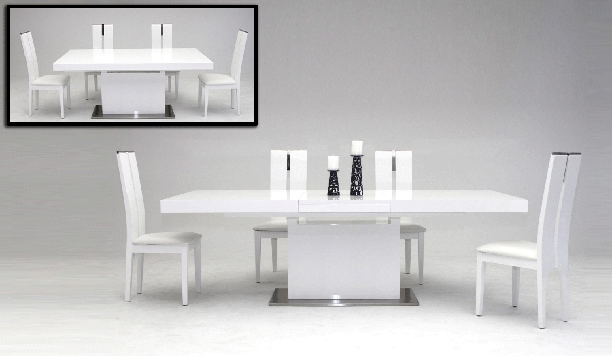 Modrest Zenith - Modern White Extendable Dining Table